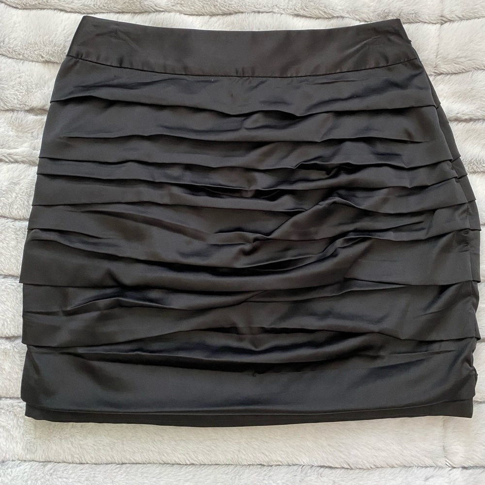 🖤Black Satin Ruched Mini Skirt🖤
